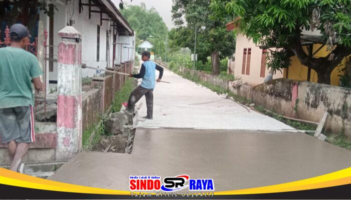 Pemdes Gedangan Realisasikan Pembangunan Rabat Beton Jalan Lingkungan Dusun Belahan