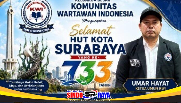 Ketua Umum KWI Umar Hayat Apresiasi Kemajuan Kota Surabaya di Hari Jadi ke-733