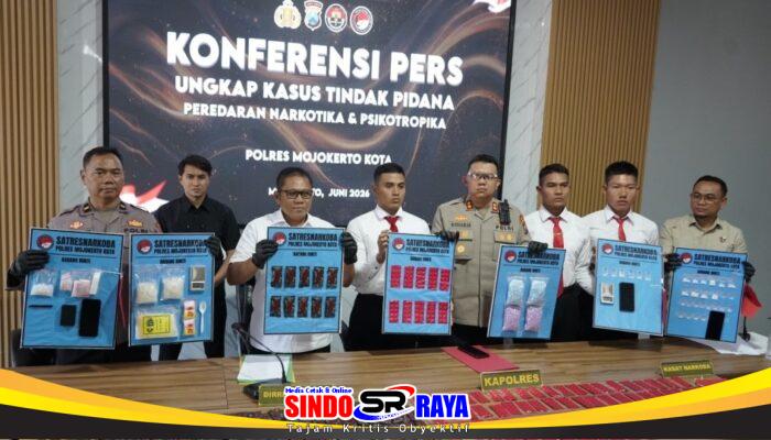 Polres Mojokerto Kota Ungkap Narkoba Temukan 330 Catride Vape Berisi Etomidate
