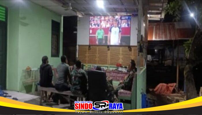 Piala Dunia Satukan Kebersamaan, Koramil Haruyan dan Warga Gelar Nobar