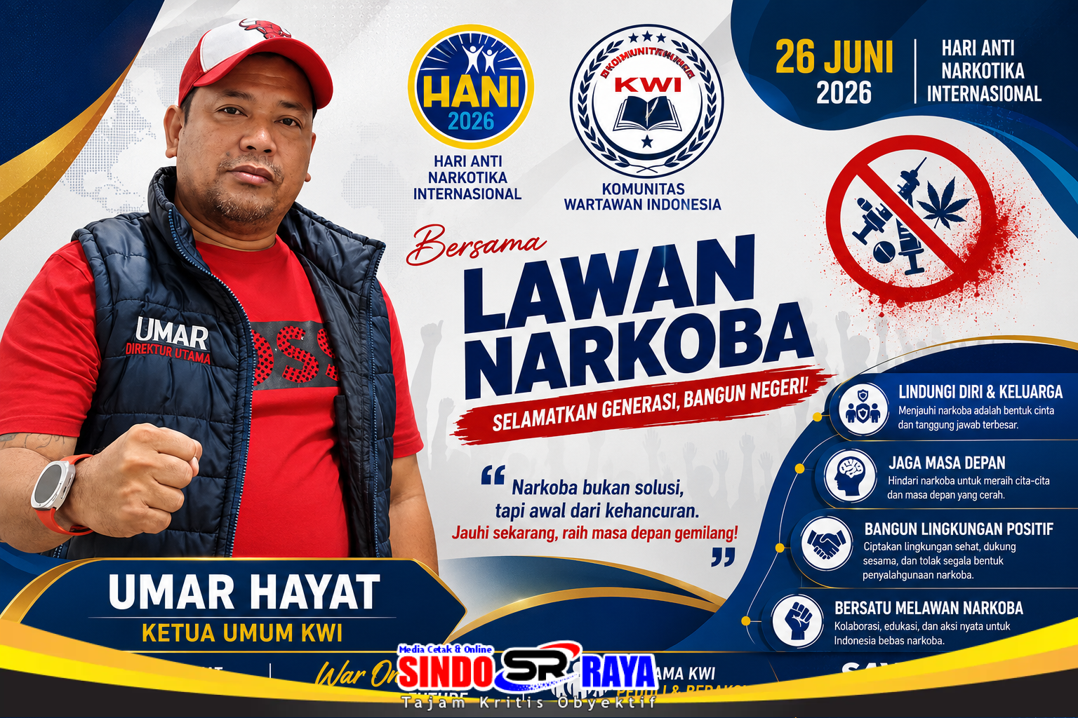 Ketua Umum KWI Umar Hayat mengajak masyarakat mencegah penyalahgunaan narkotika pada Hari Anti Narkotika Internasional 2026.