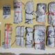 Barang bukti kurir sabu dan ganja yang diamankan Satresnarkoba Polrestabes Surabaya.