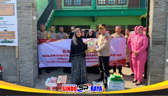 Sambut Hari Bhayangkara ke-80, Polsek Krembangan Gelar Bakti Religi dan Salurkan Sembako ke Panti Asuhan