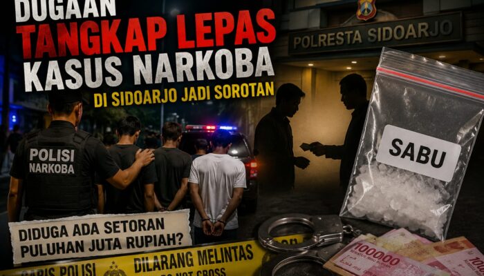 Dugaan Tangkap Lepas Kasus Narkotika di Polresta Sidoarjo, Misteri Status Hukum Empat Terduga Jadi Sorotan