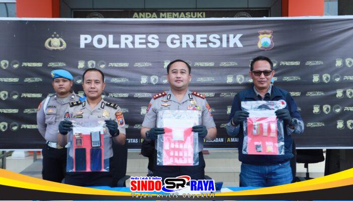 Polres Gresik Bongkar Peredaran Narkoba Sistem Ranjau, Dua Kurir Sabu Diamankan