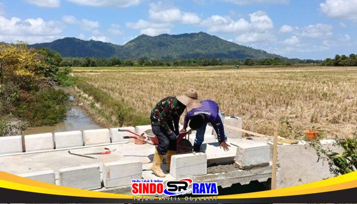 Masuki Tahap Finishing, Jembatan Beton Desa Telaga Segera Rampung