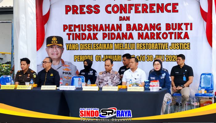 Satresnarkoba Polrestabes Surabaya Musnahkan Barang Bukti dari 469 Perkara Restorative Justice