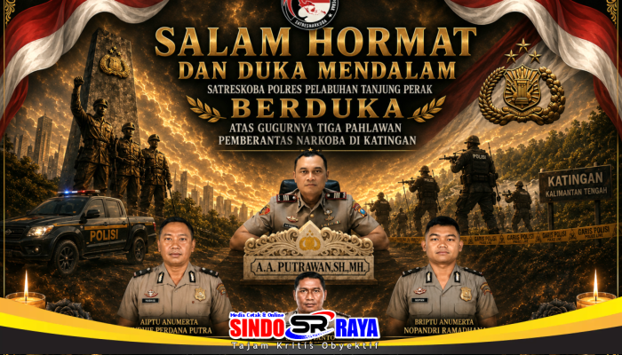 Satresnarkoba Polres Pelabuhan Tanjung Perak Sampaikan Duka atas Gugurnya Tiga Personel Polri di Katingan