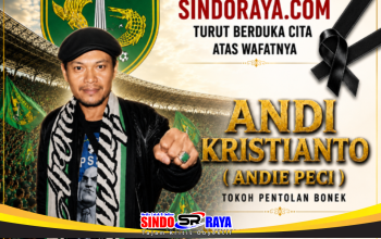 Cak Andie Peci meninggal dunia, Persebaya dan Bonek berduka atas kepergian tokoh sentral Bonek Andi Kristianto.
