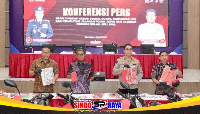 Polda Jatim Ungkap 178 Kasus 3C, Amankan 206 Tersangka Selama Juli 2026