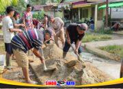 Penuh Kekompakan, Satgas TMMD Reguler Ke-129 Kebut Pekerjaan Rabat Beton Sasaran Fisik
