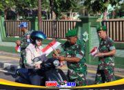 Ratusan Bendera Merah Putih Dibagikan, Kodim 1009/Tanah Laut Ajak Warga Kibarkan Semangat Cinta Tanah Air
