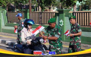 Ratusan Bendera Merah Putih Dibagikan, Kodim 1009/Tanah Laut Ajak Warga Kibarkan Semangat Cinta Tanah Air