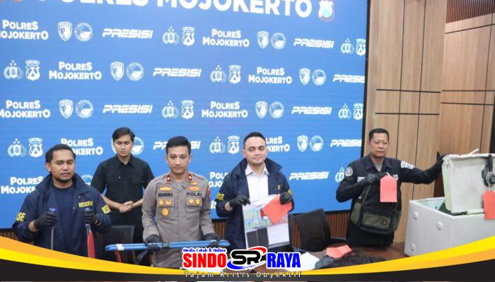Polres Mojokerto Amankan 3 Tersangka Pencurian Brankas isi Rp.1,4 Miliar Milik Kampus UAC Pacet