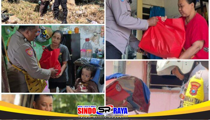 Polsek Gubeng Bagikan Sembako Lewat Program JUPE kepada Warga Kurang Mampu