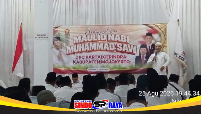 Gerindra Kabupaten Mojokerto Gelar Maulid Nabi Muhammad SAW, Hidayat Ajak Teladani Akhlak Rasulullah