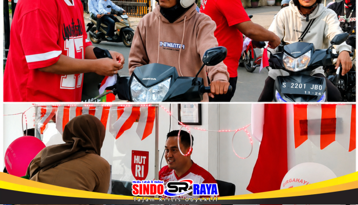 Satpas Colombo Surabaya Semarakkan HUT RI ke-81 dengan Lomba dan Bagikan Bendera Merah Putih