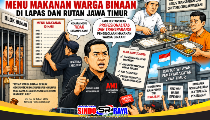 Menu Makanan Warga Binaan di Lapas dan Rutan Jawa Timur Disorot AMI
