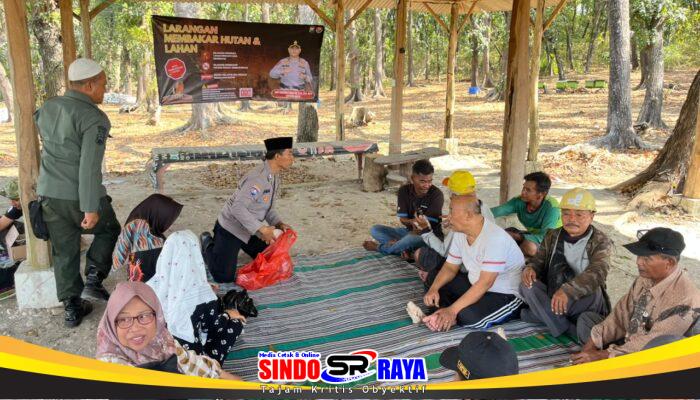 Antisipasi Karhutla, Polres Gresik Gencarkan Sosialisasi di Hutan Panceng