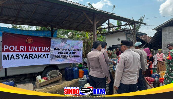 Polresta Sumenep Salurkan Bantuan Air Bersih untuk 440 KK di Desa Gendang Barat