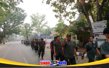 Jaga Kebugaran, Anggota Kodim 1002/HST Laksanakan Jalan Santai di Kota Barabai