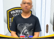 Tersangka kekerasan seksual anak tiri berinisial L.E. diamankan di Polrestabes Surabaya