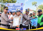 Polres Sampang Gelar Hari Lalu Lintas Bhayangkara ke-71, 40 Anggota Raih Penghargaan