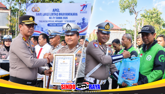 Polres Sampang Gelar Hari Lalu Lintas Bhayangkara ke-71, 40 Anggota Raih Penghargaan