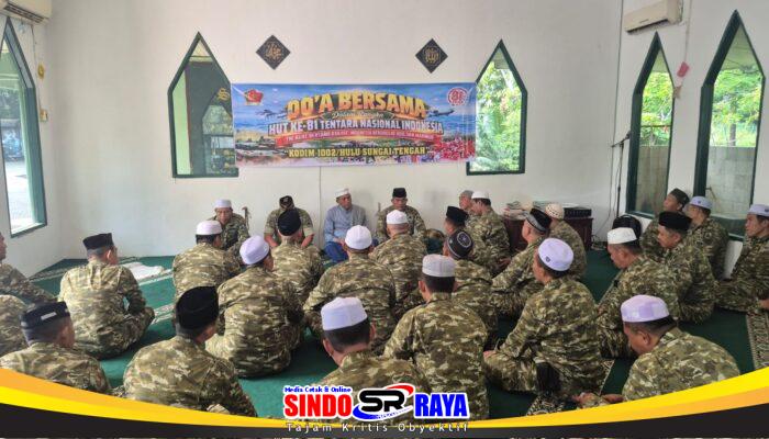 Sambut HUT ke-81 TNI, Kodim 1002/HST Gelar Doa Bersama
