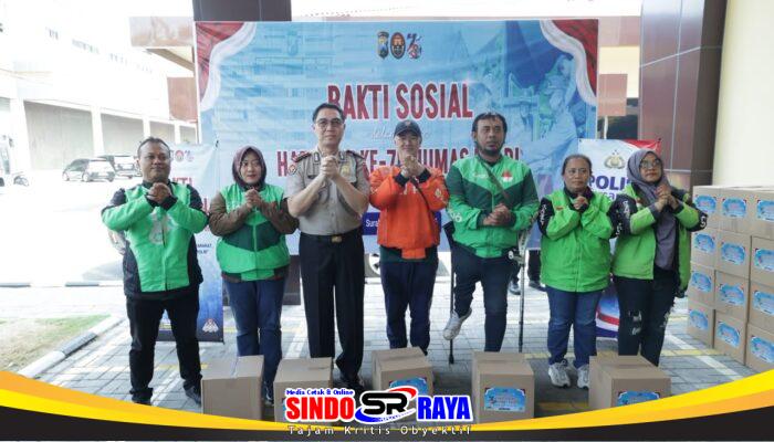 Hari Jadi ke-75 Humas Polri: Polda Jatim Gelar Baksos, Rangkul Ojol Jaga Kamtibmas dan Ruang Digital