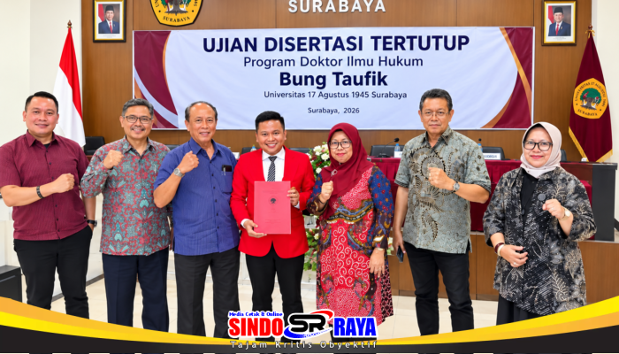 Ketua Umum MADAS SEDARAH Moh. Taufik Raih Gelar Doktor Ilmu Hukum di UNTAG Surabaya